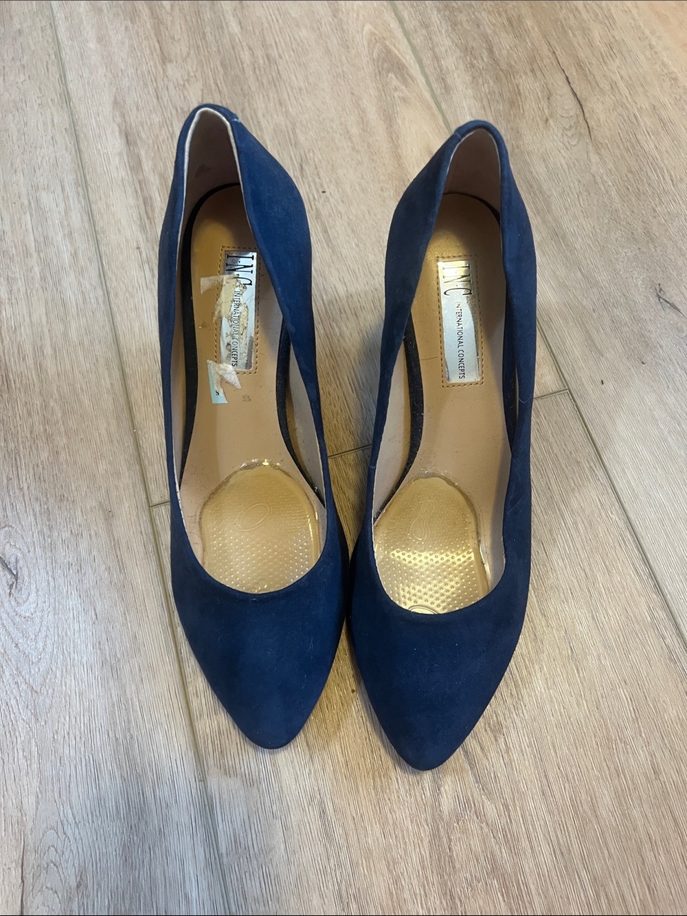 Aldo Navy Suede Pointed Toe Pumps